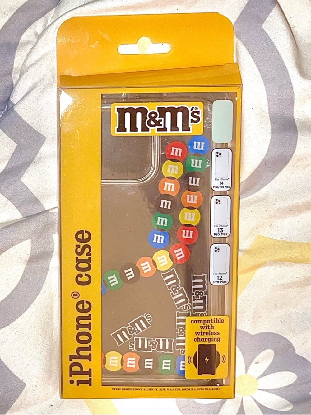 Clear M&M's Themed Apple IPhone Case 12/13/14 Pro Max W/ Colorful Candy Design